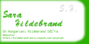 sara hildebrand business card